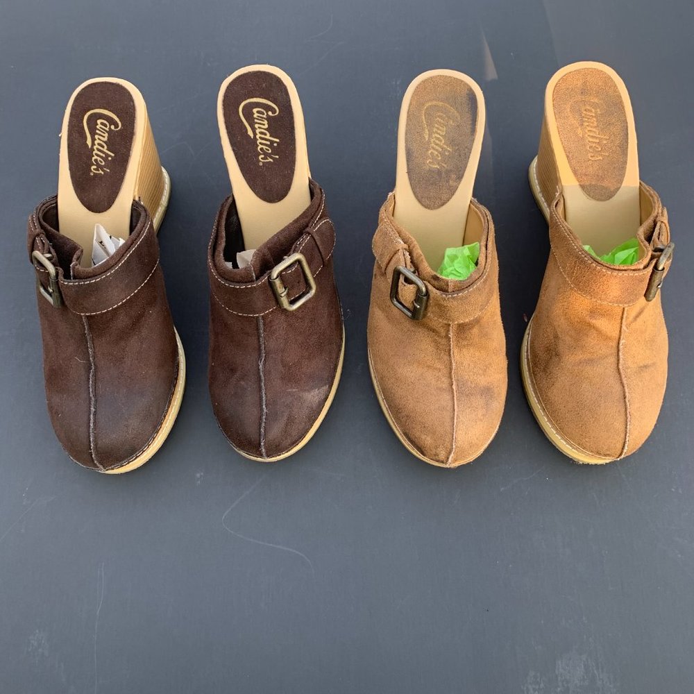 2x Lot of Candies Clarah Faux Suede Wedges